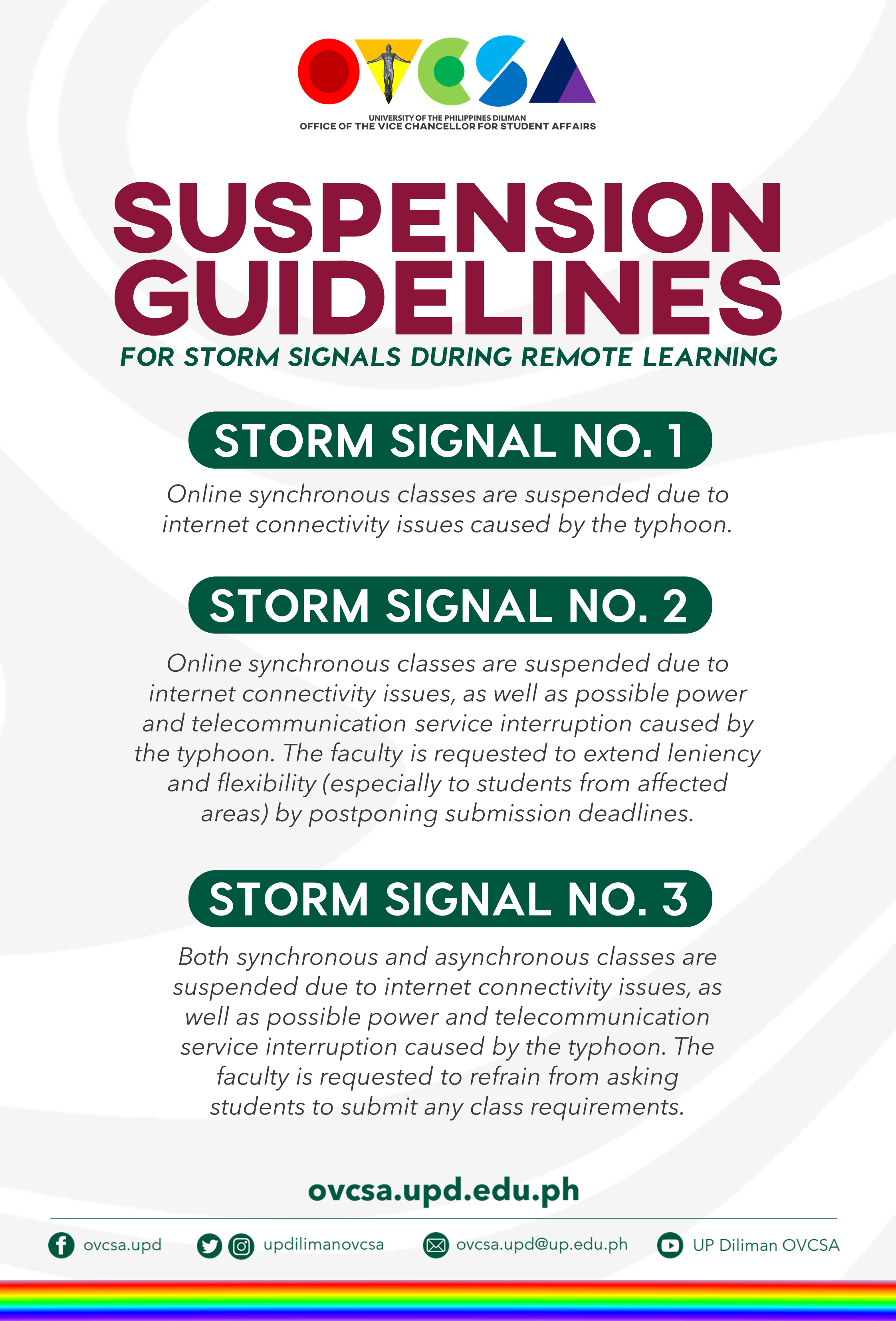 UPDATED] UP Diliman releases Guidelines for Suspension of Classes - UP  Diliman Office of the Vice Chancellor for Student Affairs